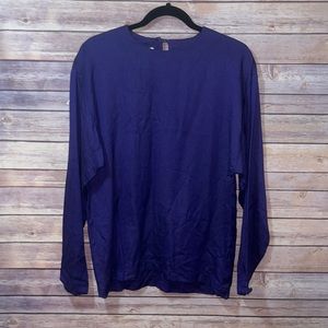 Hairston Roberson Ropa Bintage Purple Cotton Blouse Size Medium C2